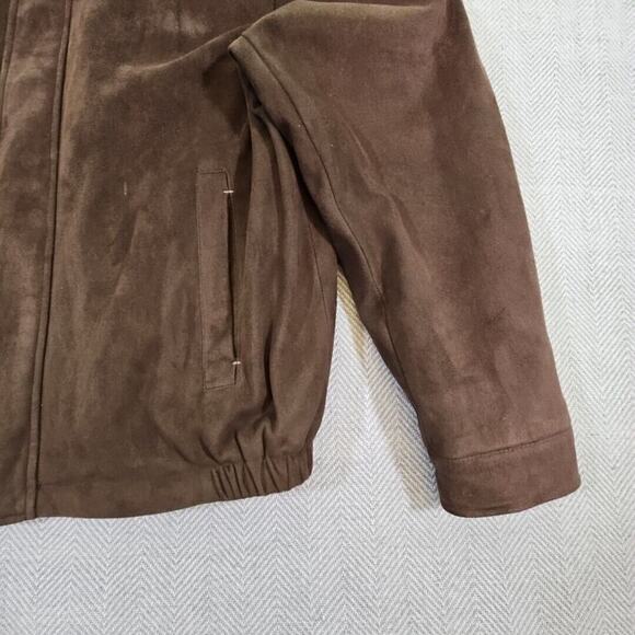 Perry Ellis Portfolio Microsuede Jacket Men's Medium Lined Full Zip Old Money - Picture 3 of 16